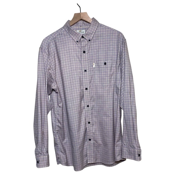 Bob Timberlake Purple White and Gold Long Sleeve Button Down, L - Picture 2 of 8